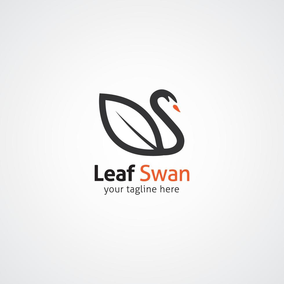 Swan Logo Design Template. Vector Illustration