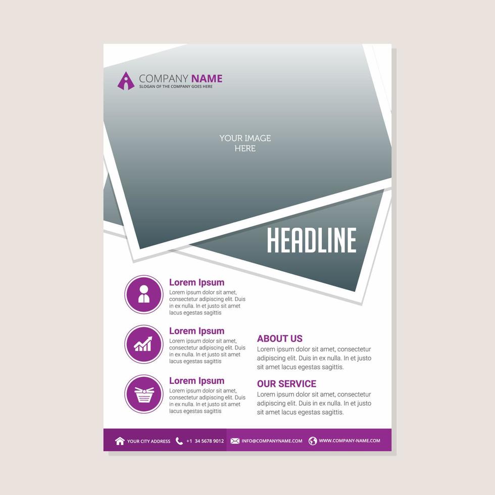 Corporate business annual report brochure flyer design vector