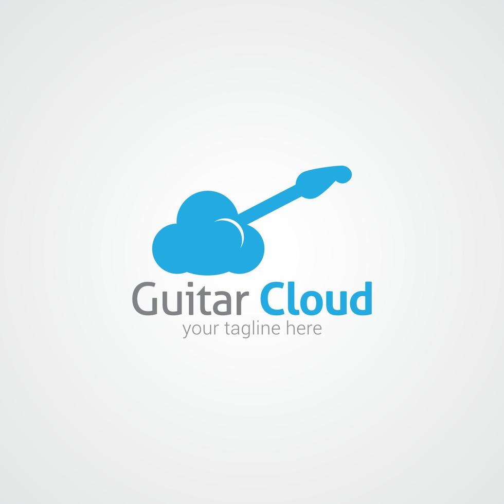plantilla de diseño de logotipo de guitarra. ilustración vectorial vector