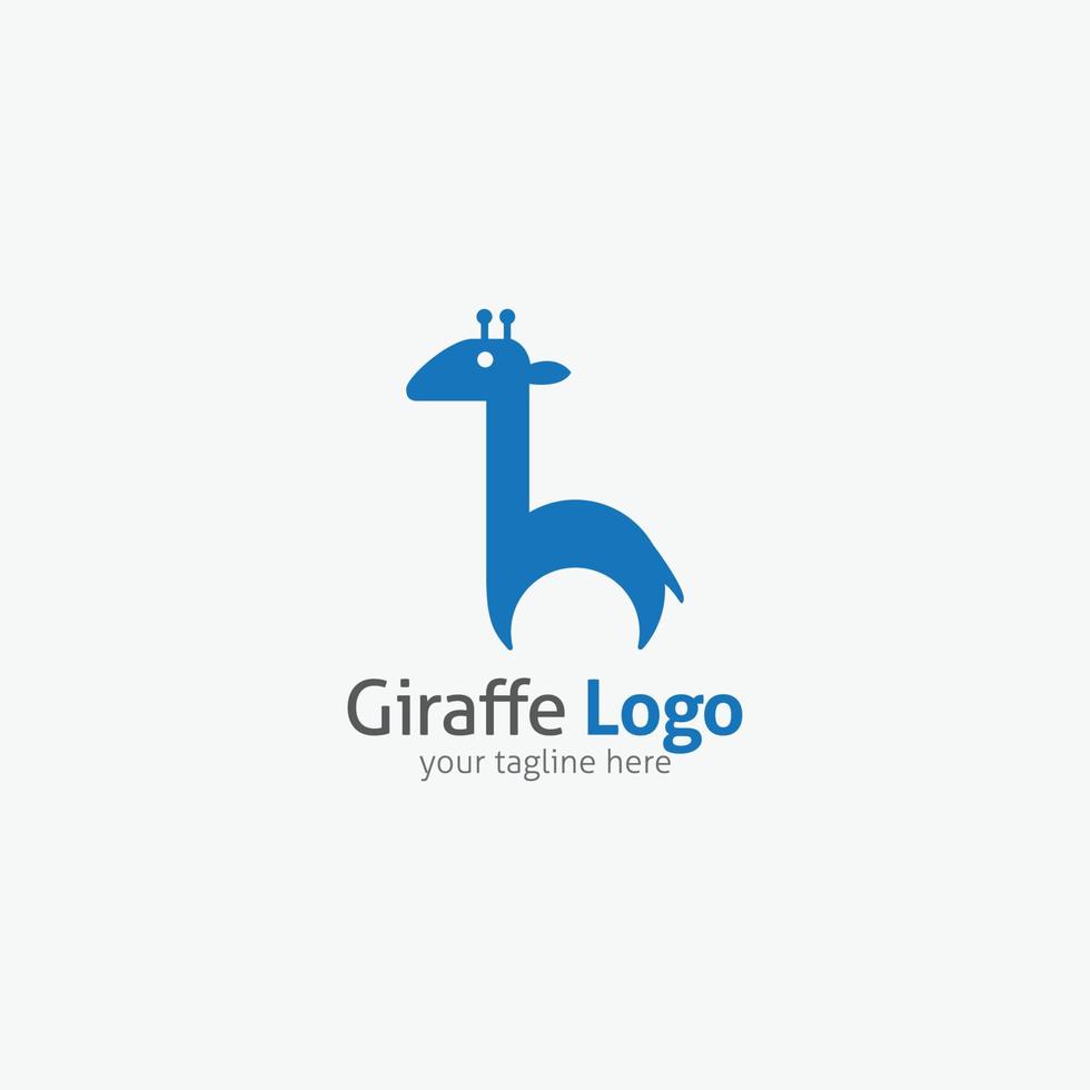 Giraffe Design Template. Wild animal vector illustration