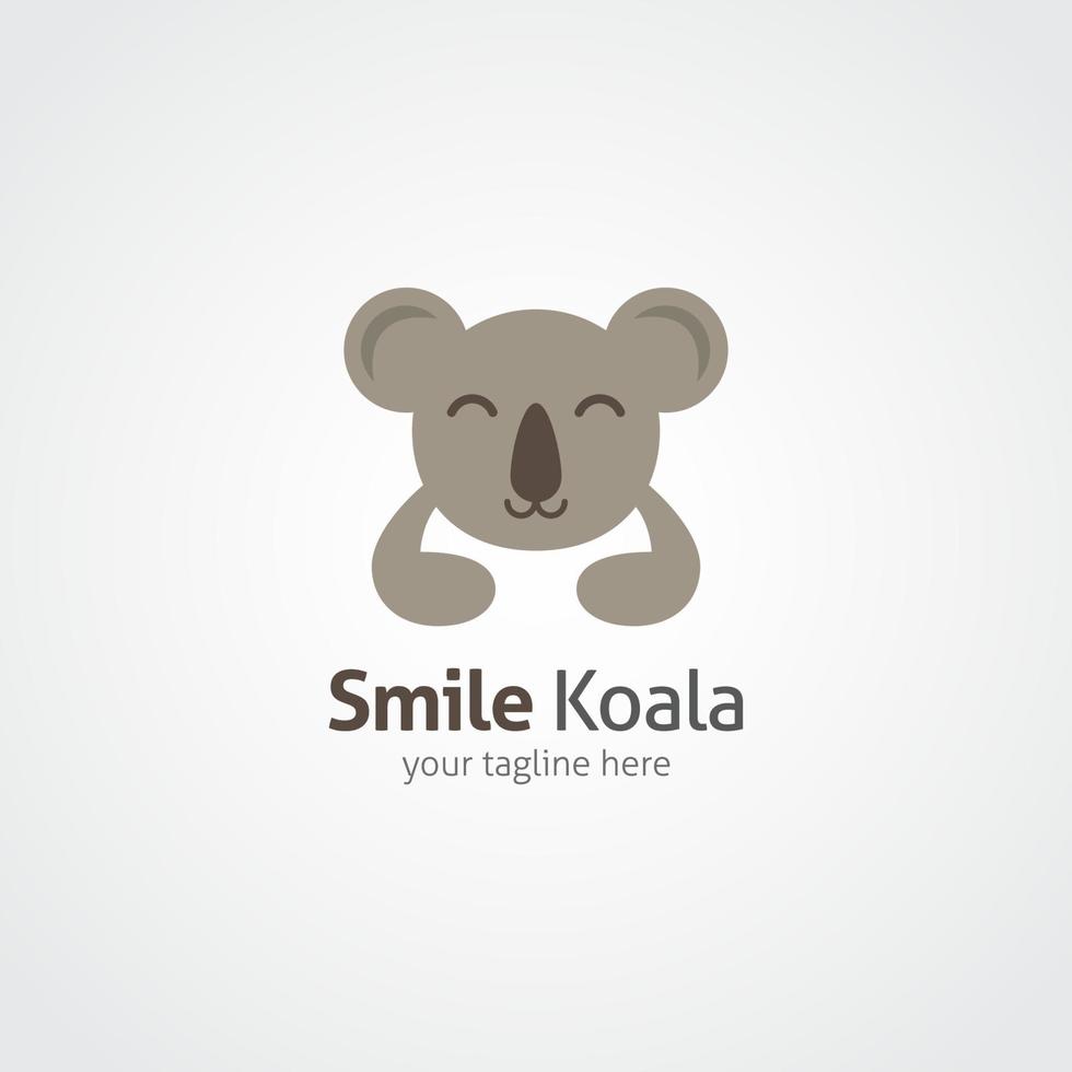 Koala Logo Design Template. Vector Illustration.