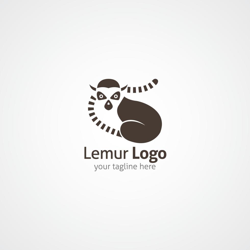 Lemur Logo Design Template. Vector Illustration.