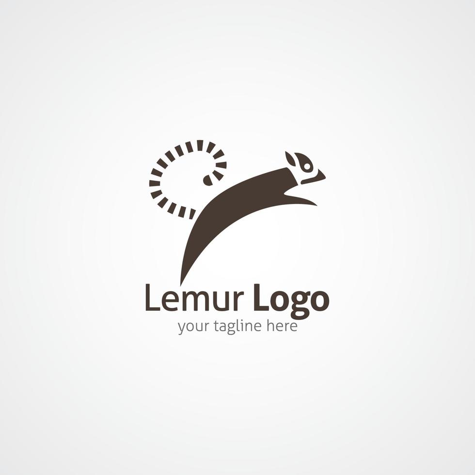 Lemur Logo Design Template. Vector Illustration.