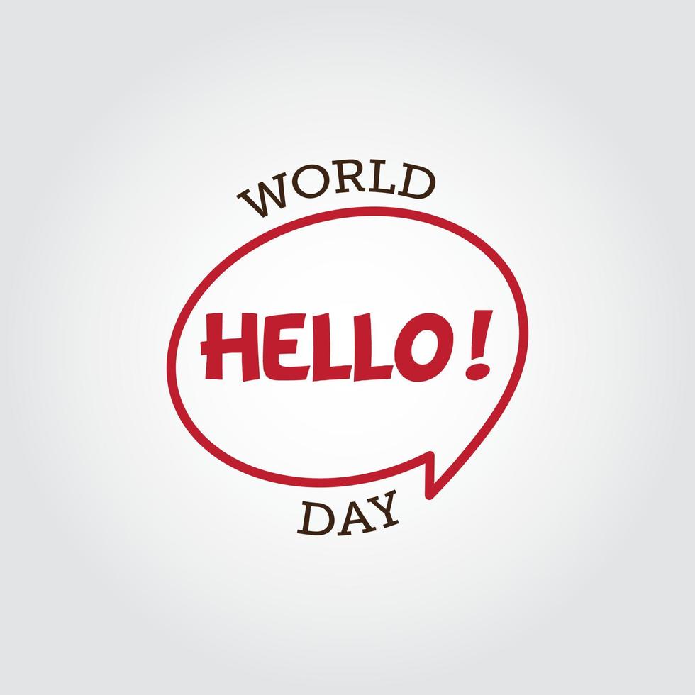 World Hello Day Vector Illustration.