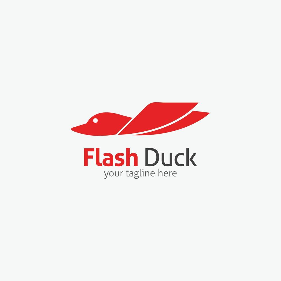 Duck Logo Design Template. Vector Illustration