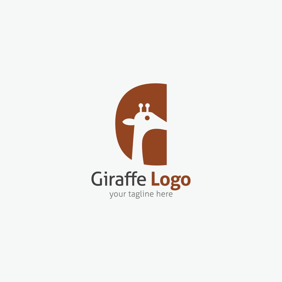 Giraffe Design Template. Wild animal vector illustration