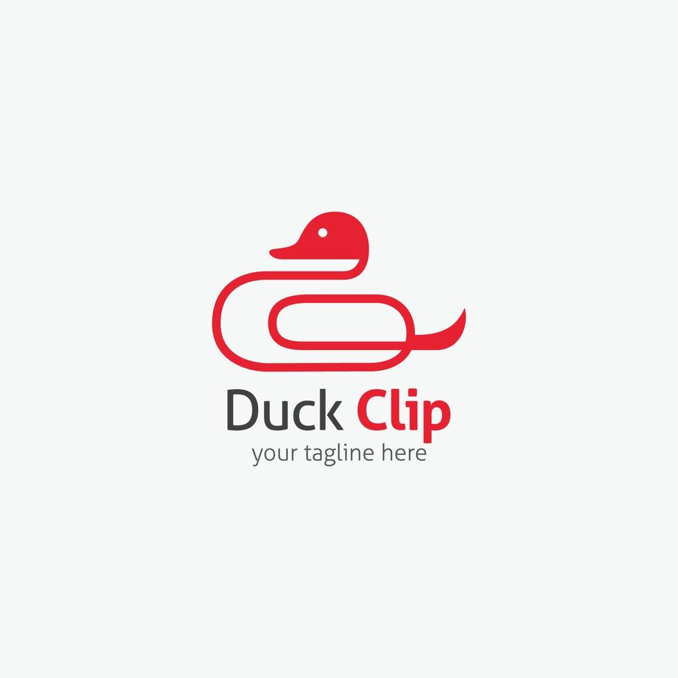 Duck Logo Design Template. Vector Illustration