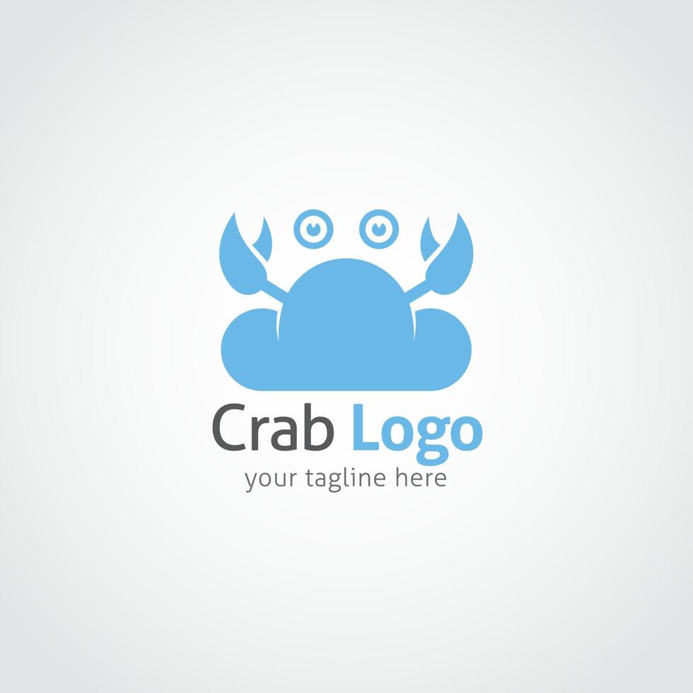 plantilla de diseño de logotipo de cangrejo. ilustración vectorial vector