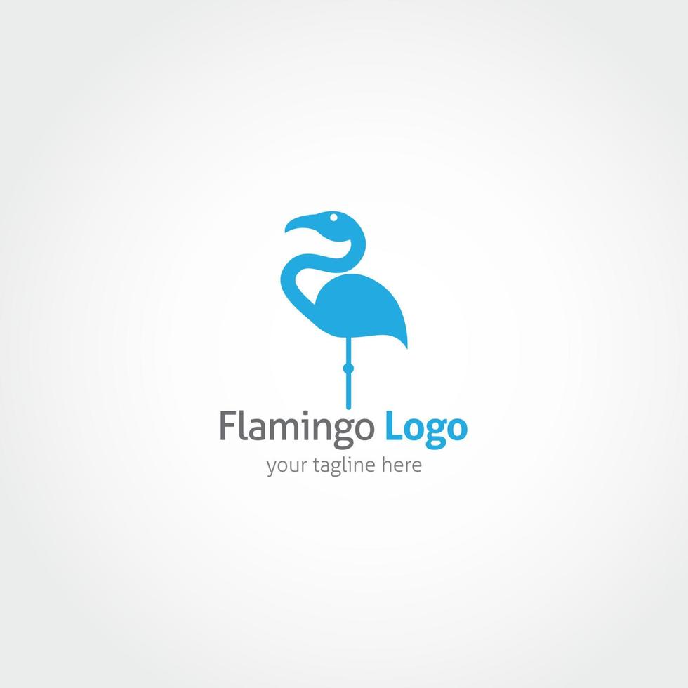 Flamingo Design Template. Animal logo vector illustration