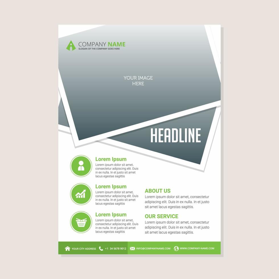 Corporate business annual report brochure flyer design vector