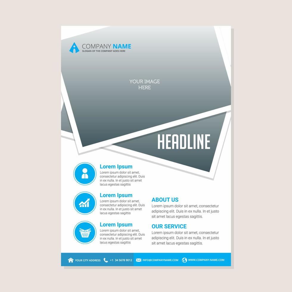 Corporate business annual report brochure flyer design vector