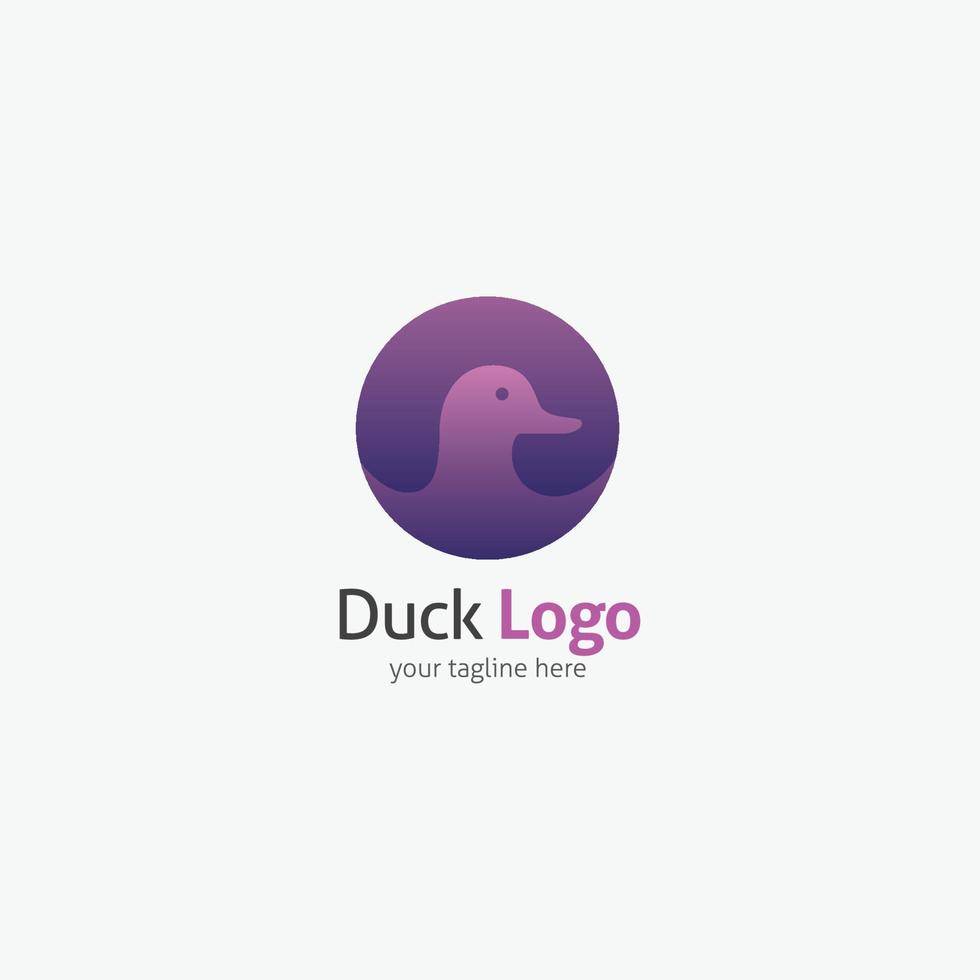 plantilla de diseño de logotipo de pato. ilustración vectorial vector