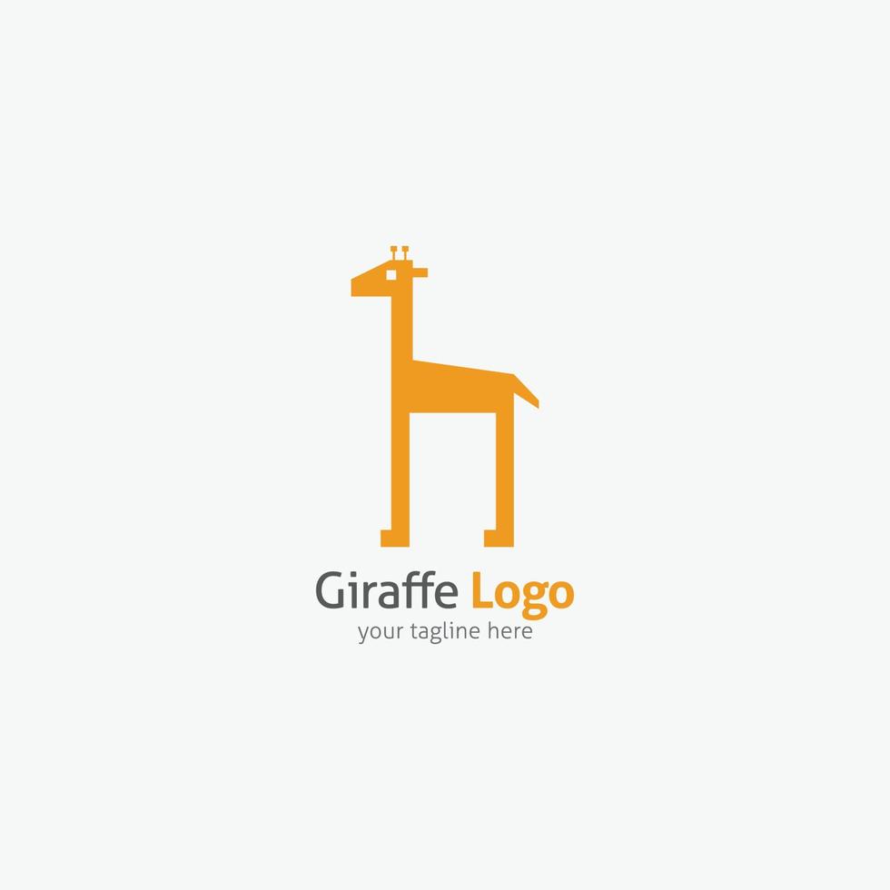 Giraffe Design Template. Wild animal vector illustration