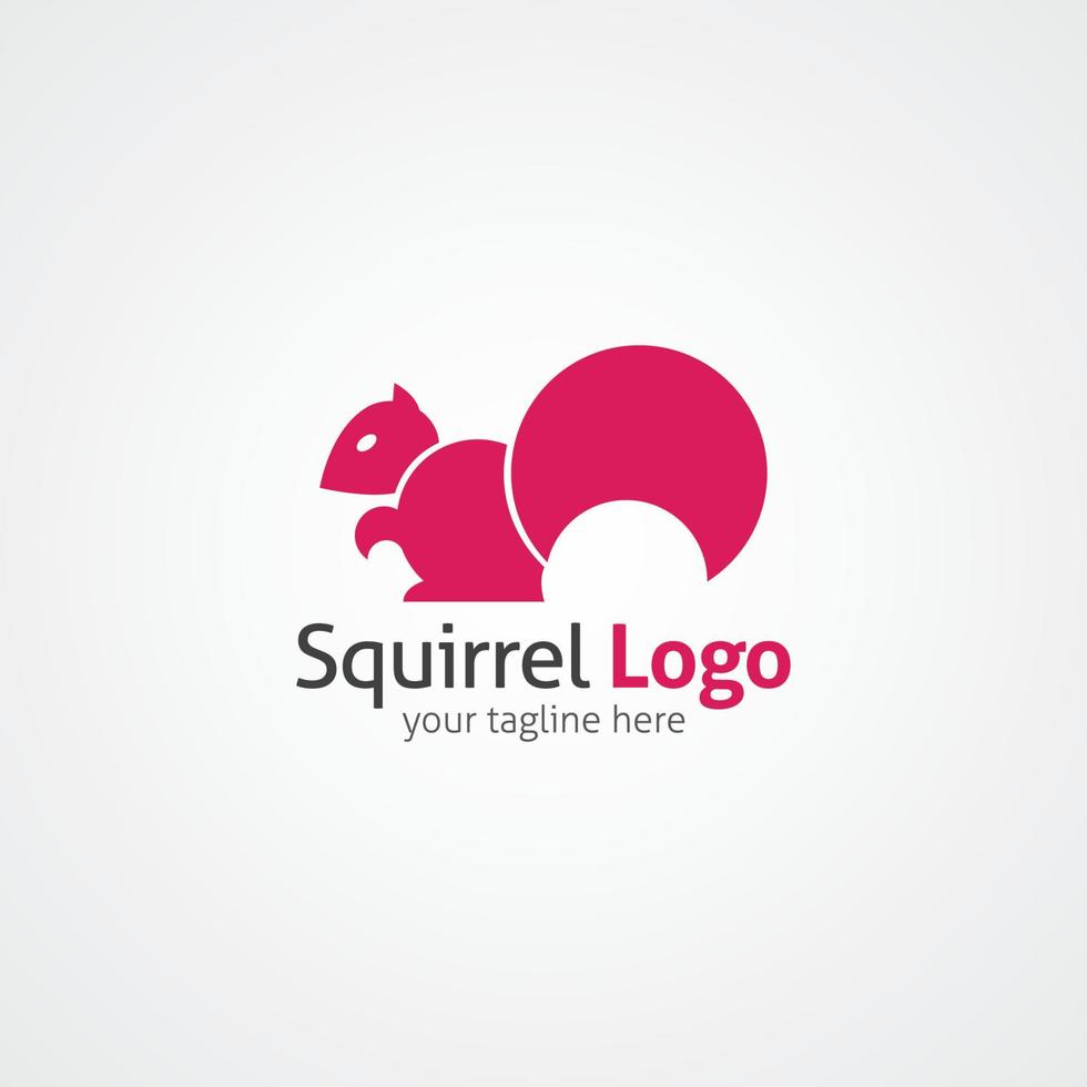 Squirrel logo design template. Vector Illustration