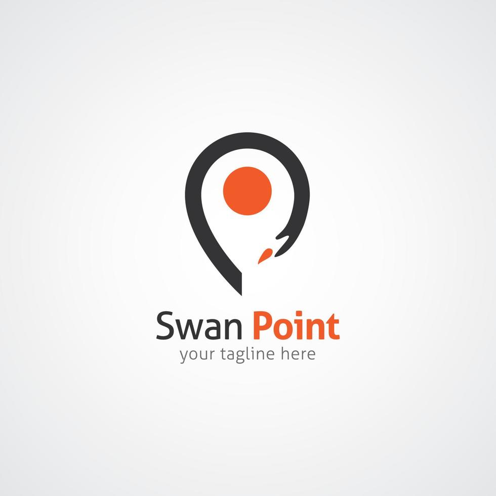 Swan Logo Design Template. Vector Illustration