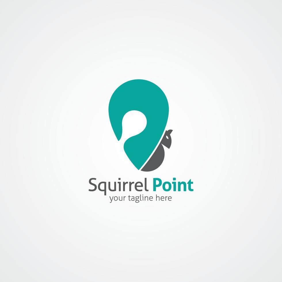 Squirrel logo design template. Vector Illustration