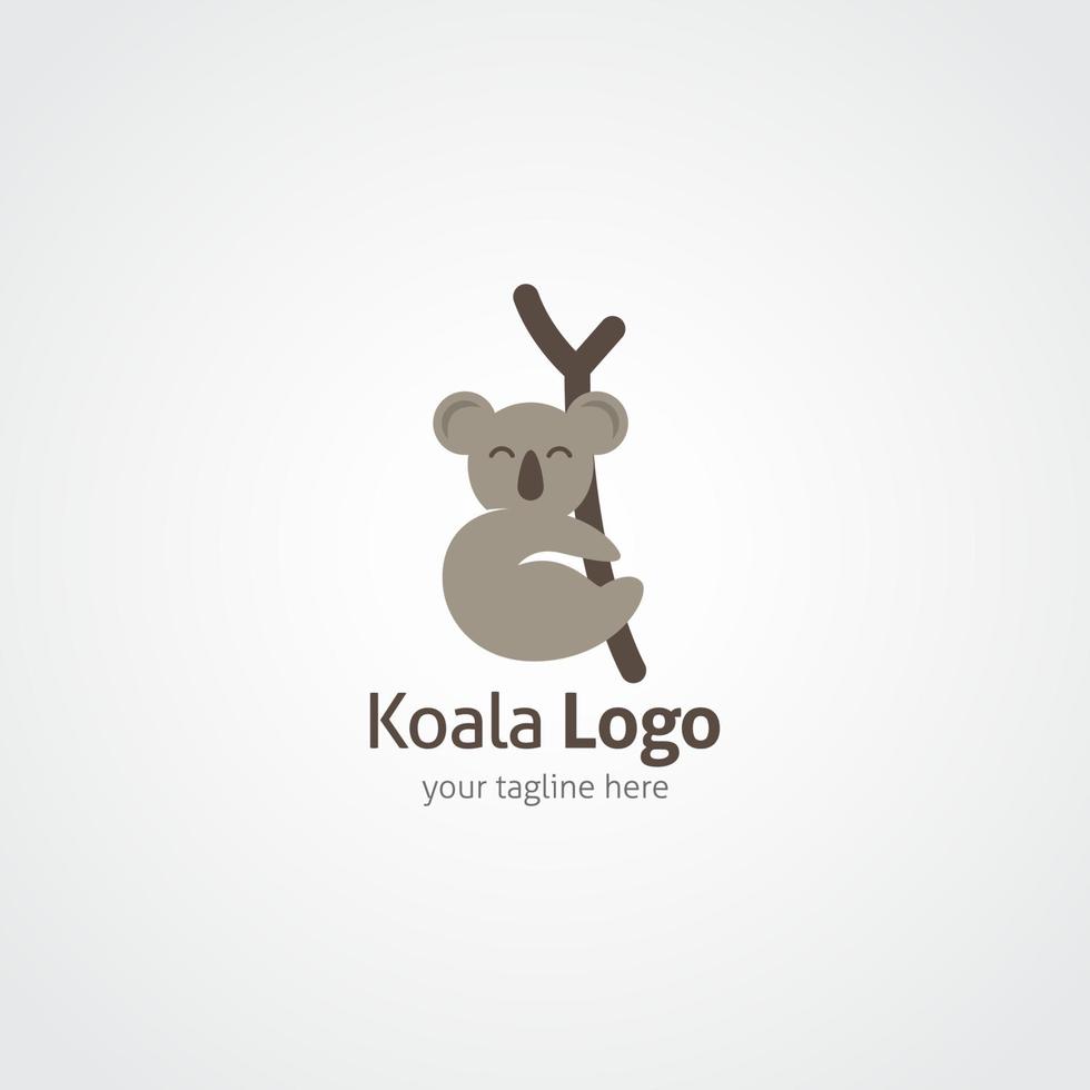 Koala Logo Design Template. Vector Illustration