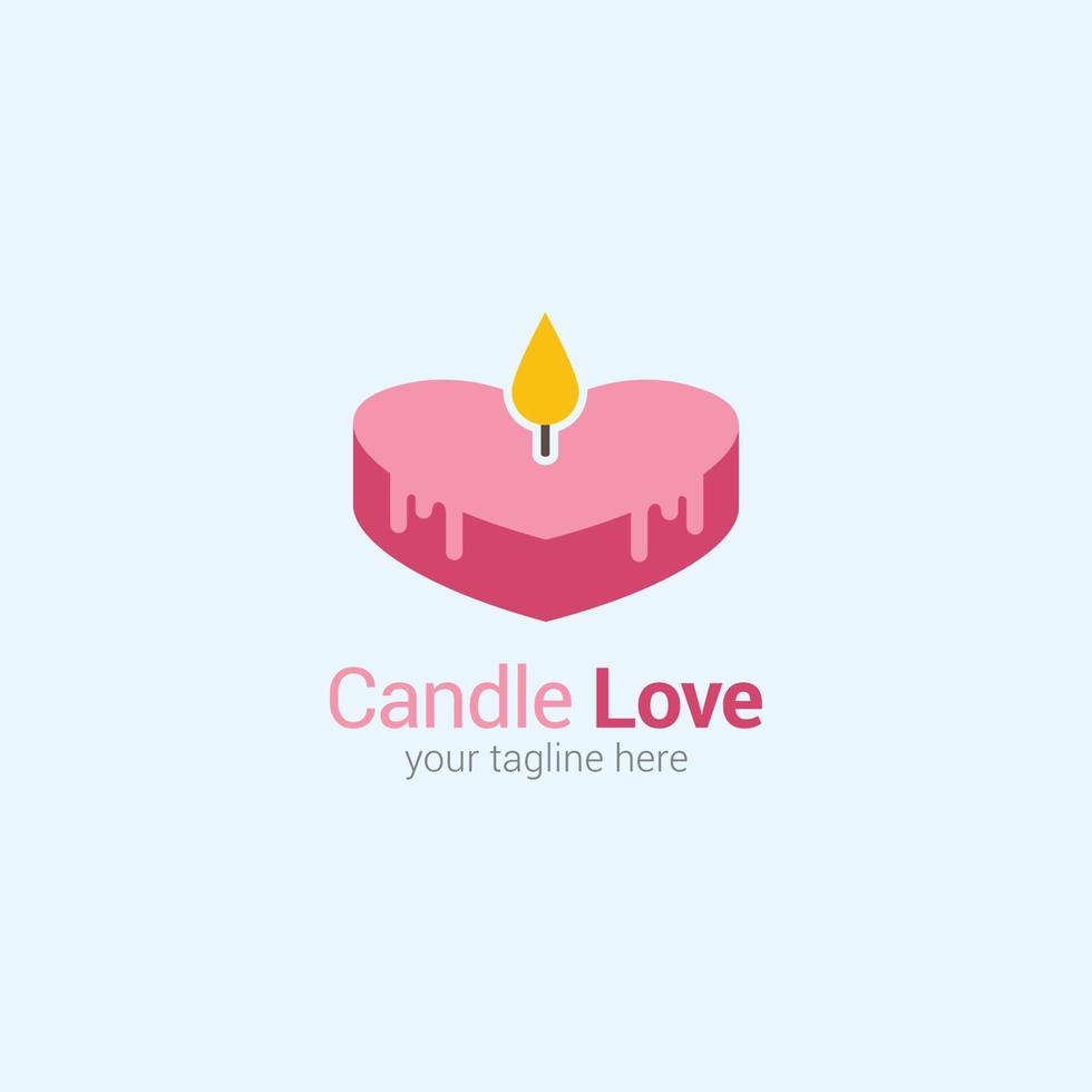 Candle Logo Design Template. Vector Illustration