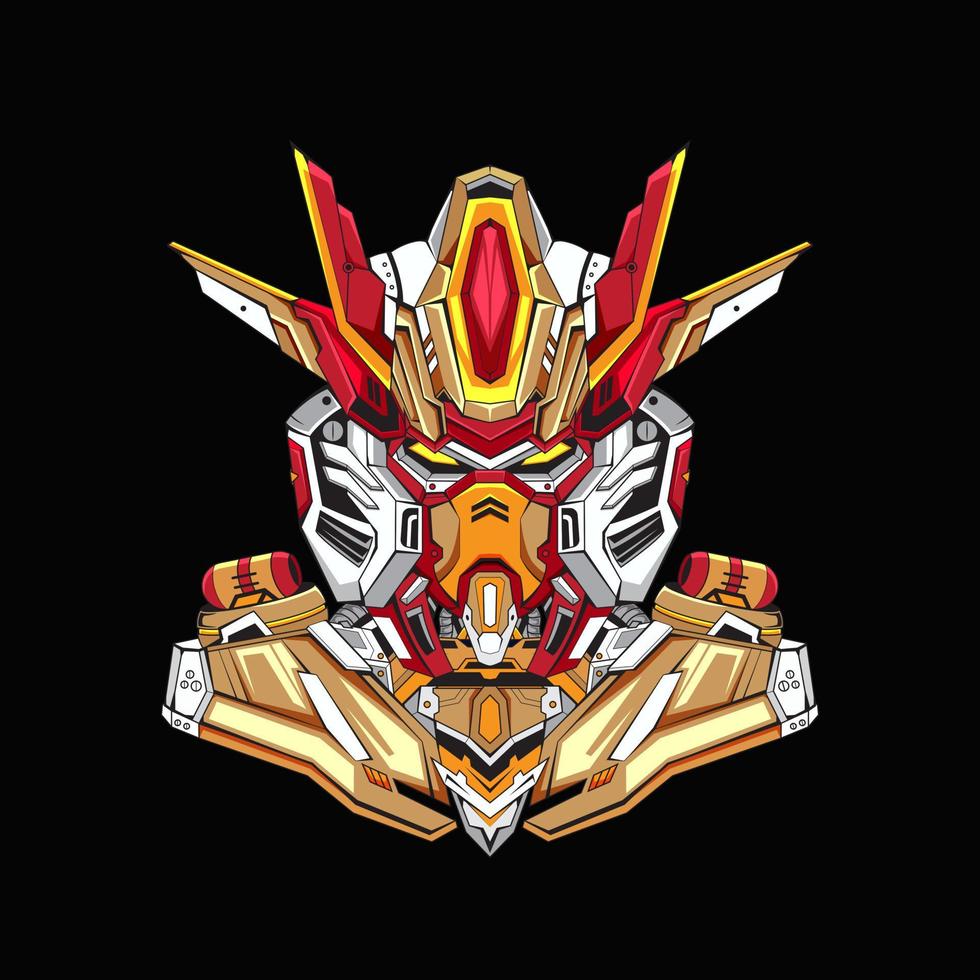 Gundam robotic mascot logo vector logo vector