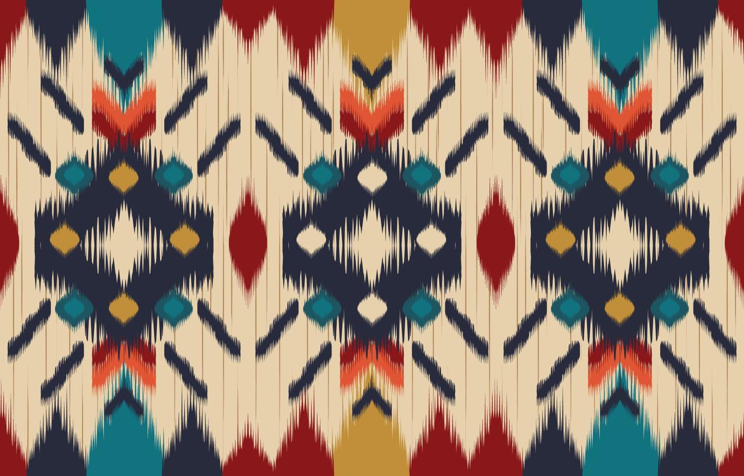 Ethnic abstract ikat art. Seamless pattern in tribal, folk embroidery, and Mexican style. Aztec geometric art ornament print.Design for carpet, wallpaper, clothing, wrapping, fabric, cover, textile vector