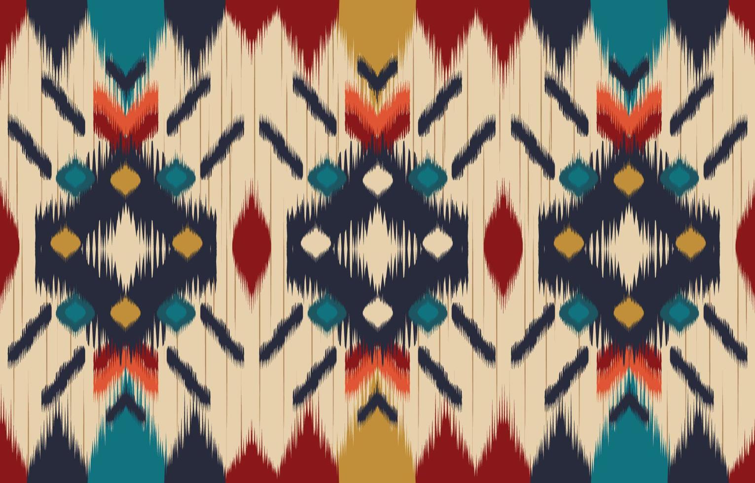 Ethnic abstract ikat art. Seamless pattern in tribal, folk embroidery, and Mexican style. Aztec geometric art ornament print.Design for carpet, wallpaper, clothing, wrapping, fabric, cover, textile vector