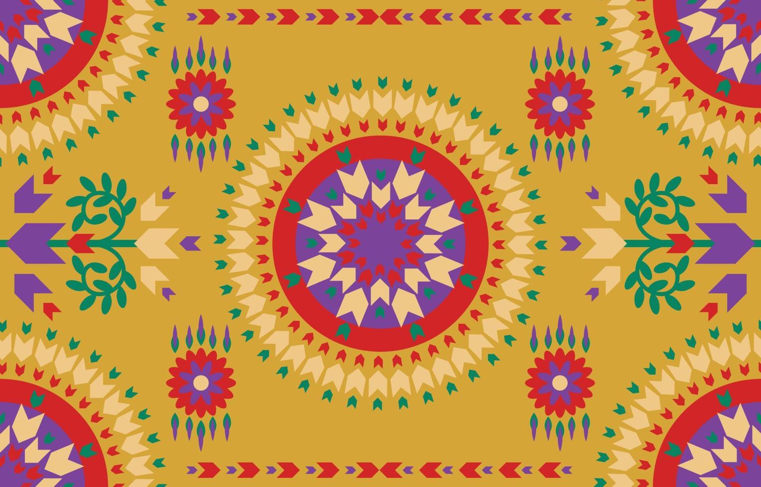 Ethnic abstract yellow art. Seamless pattern in tribal, folk embroidery, and Mexican style. Aztec geometric art ornament print.Design for carpet, wallpaper, clothing, wrapping, fabric, cover, textile vector