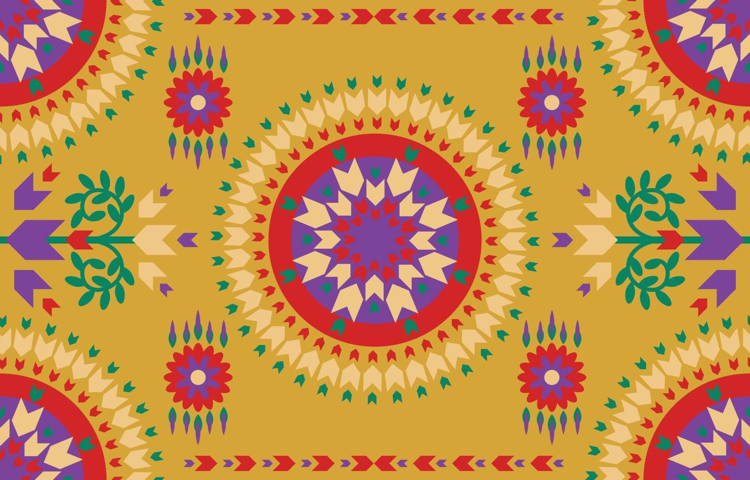 arte amarillo abstracto étnico. patrón impecable en estilo tribal, bordado folclórico y mexicano. estampado de adornos de arte geométrico azteca.diseño para alfombras, papel pintado, ropa, envoltura, tela, cubierta, textil vector