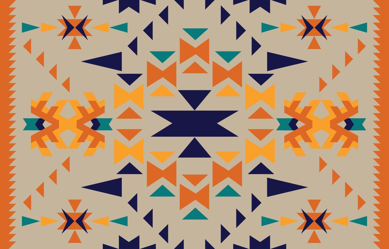 Ethnic abstract pattern art. Seamless pattern in tribal, folk embroidery, and Mexican style. Aztec geometric art ornament print.Design for carpet,  clothing, wrapping, fabric, cover vector