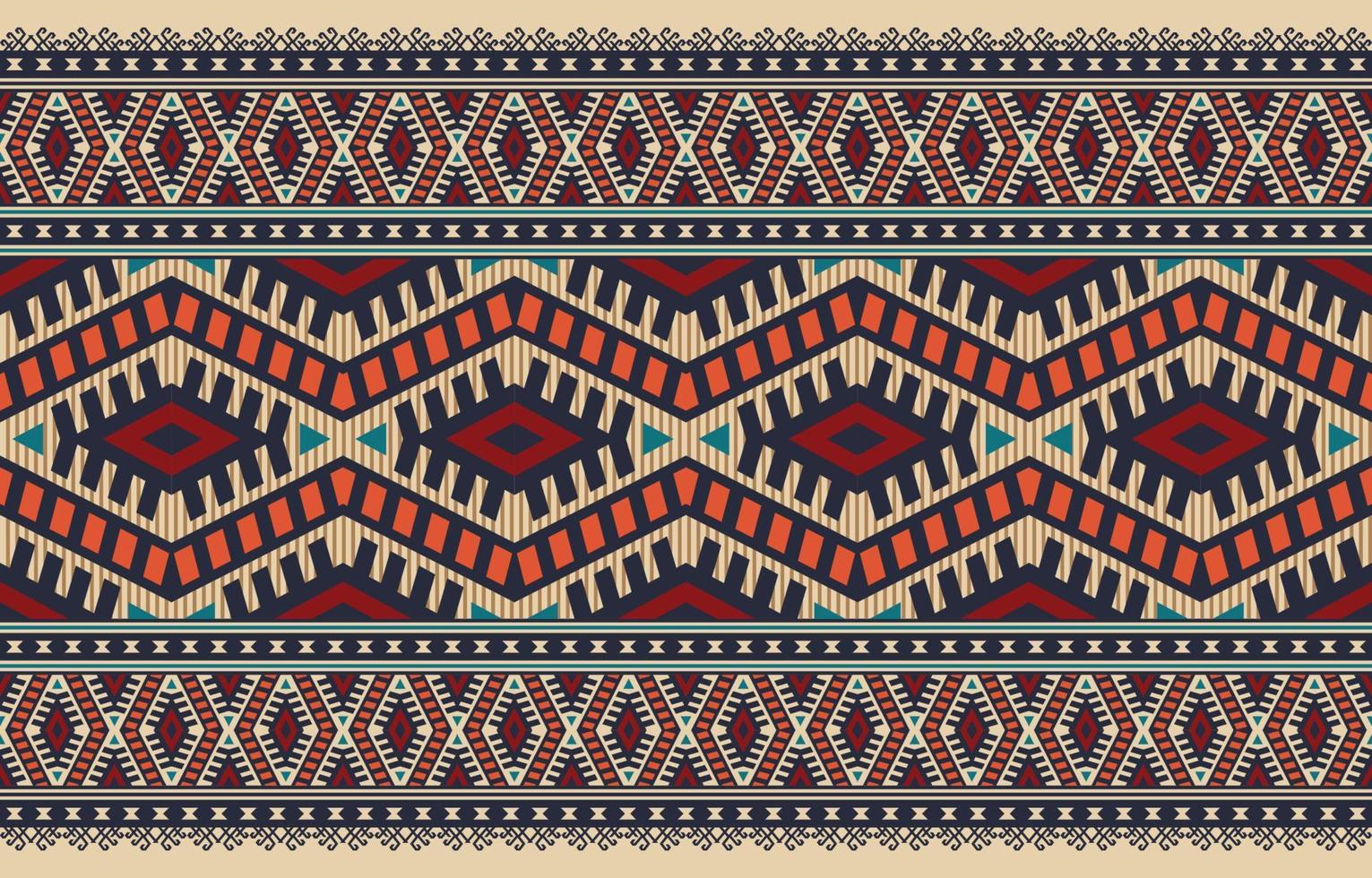 Ethnic abstract square pattern art. Seamless pattern in tribal, folk