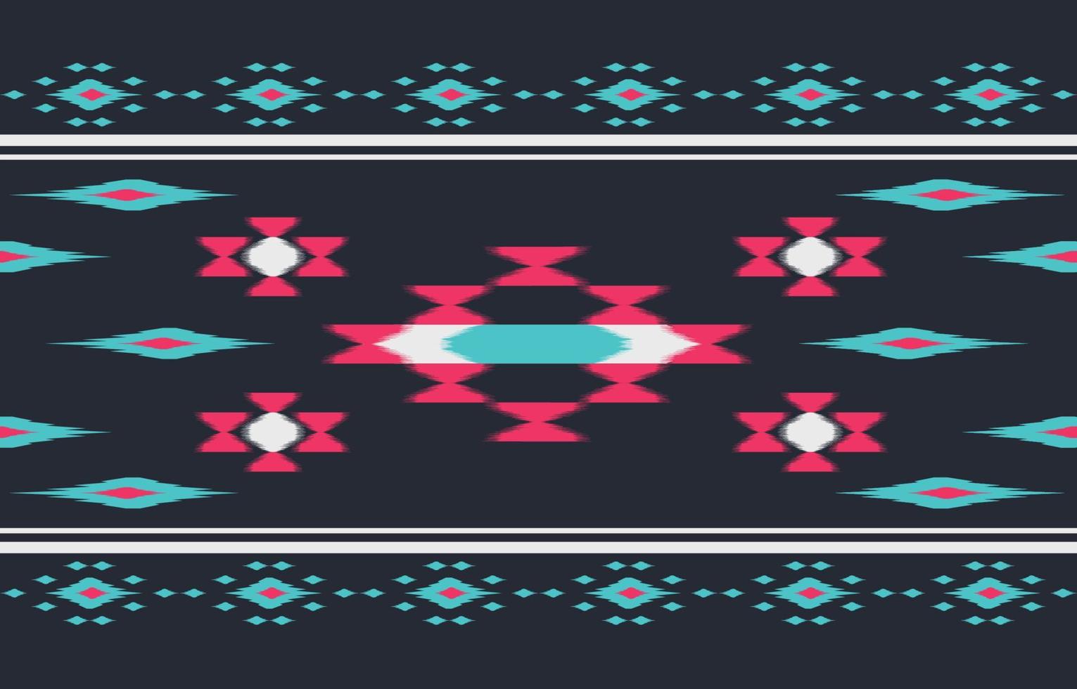 origen étnico ikat. patrón impecable en estilo tribal, bordado folclórico y mexicano. estampado de adornos de arte geométrico azteca.diseño para alfombras, papel pintado, ropa, envoltura, tela, cubierta, textil vector