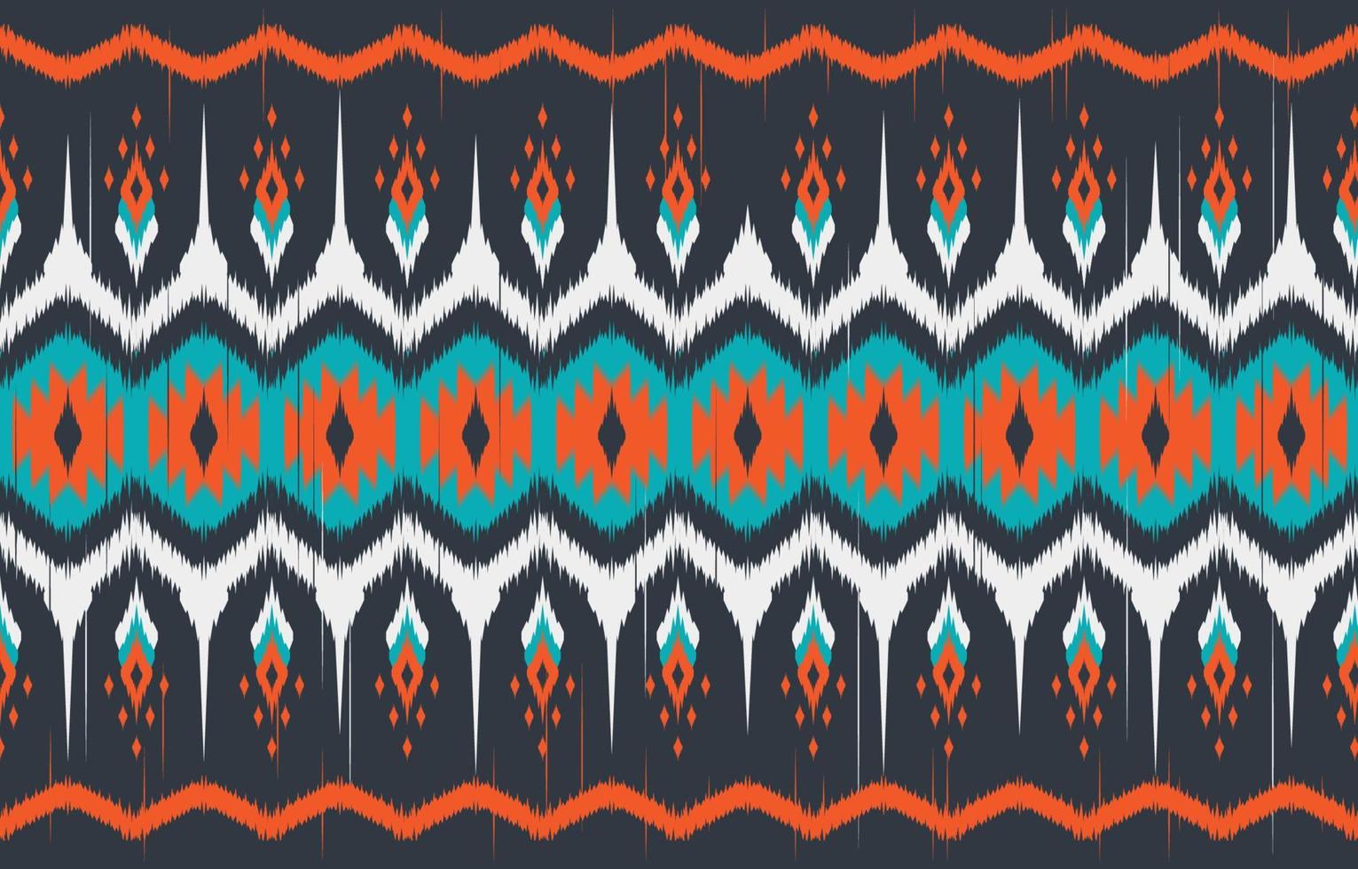 Ikat ethnic background. Seamless pattern in tribal, folk embroidery, and Mexican style. Aztec geometric art ornament print.Design for carpet, wallpaper, clothing, wrapping, fabric, cover, textile vector