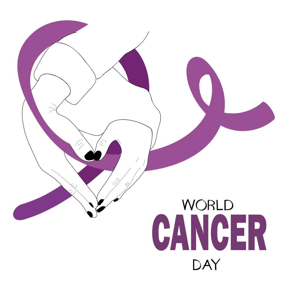 World Cancer Day poster. vector