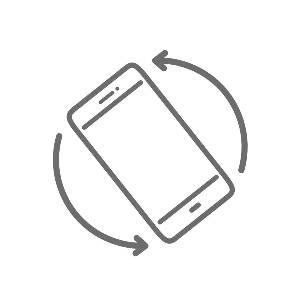 phone rotation icon.  symbol tilting screen flat design on white background. vector