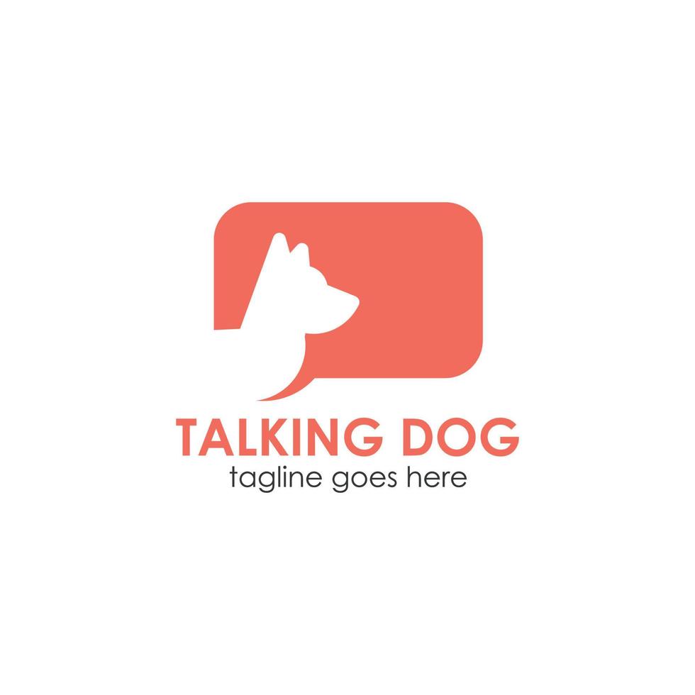 Talking Dog Logo Design Template vector