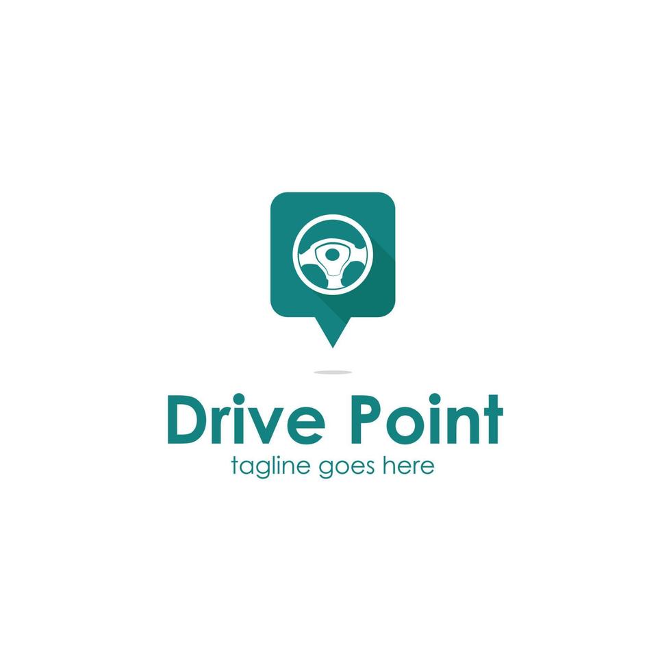 Drive Point Logo Design Template Editable simple and unique vector