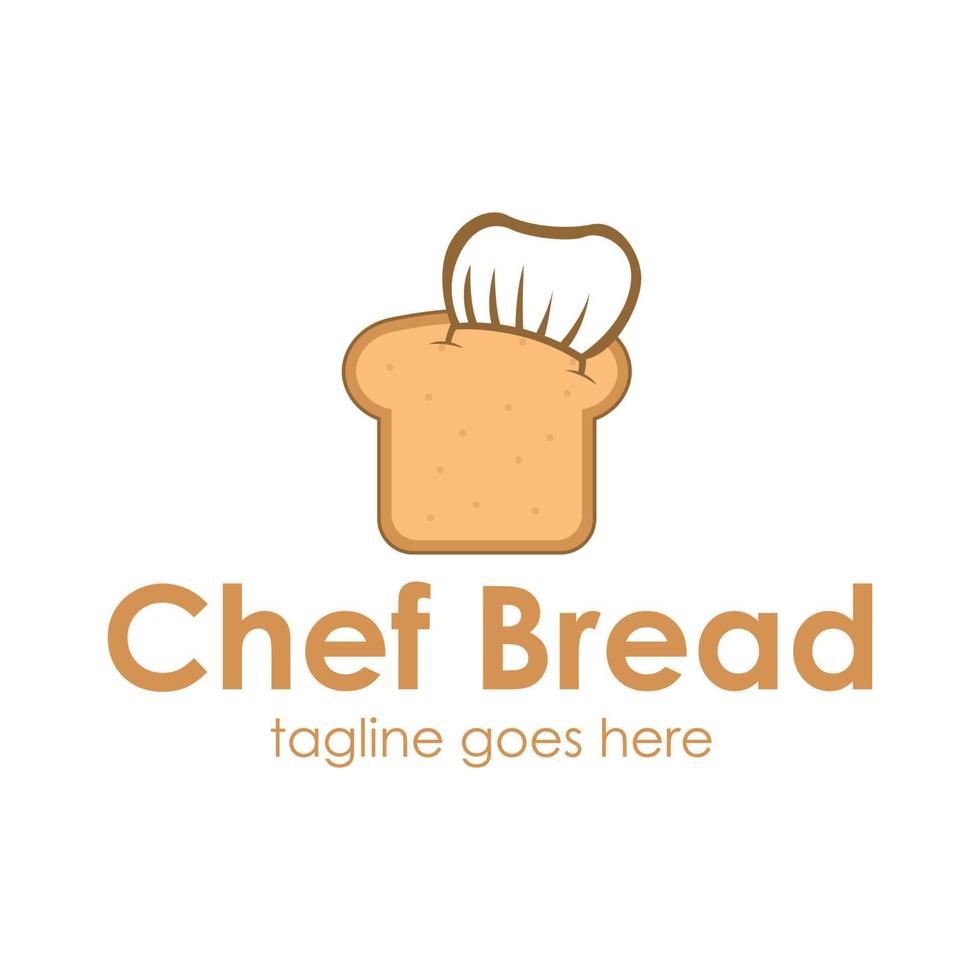 plantilla de diseño de logotipo de pan de chef vector