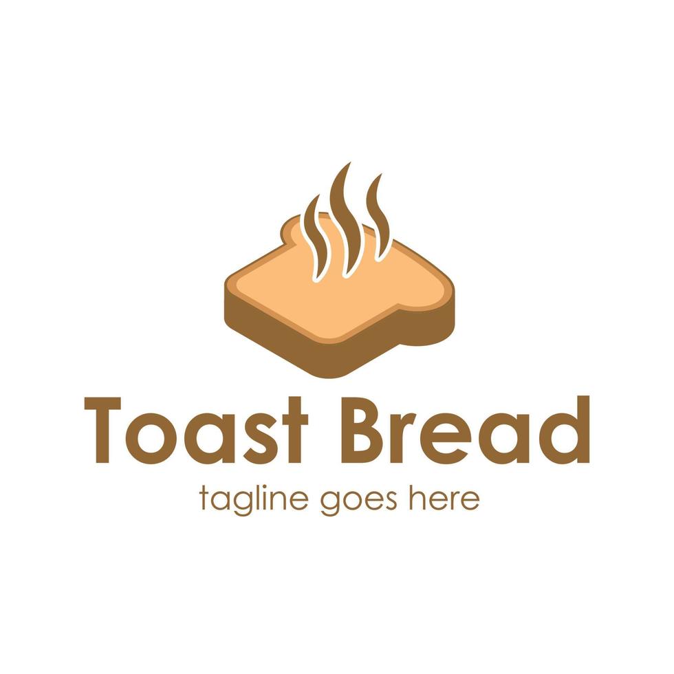 Toast Bread Logo Design Template vector