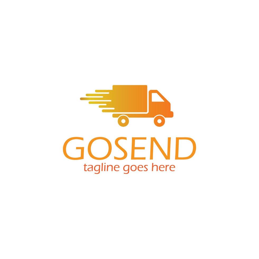 Go Send Logo Design Template editable with speed car vector
