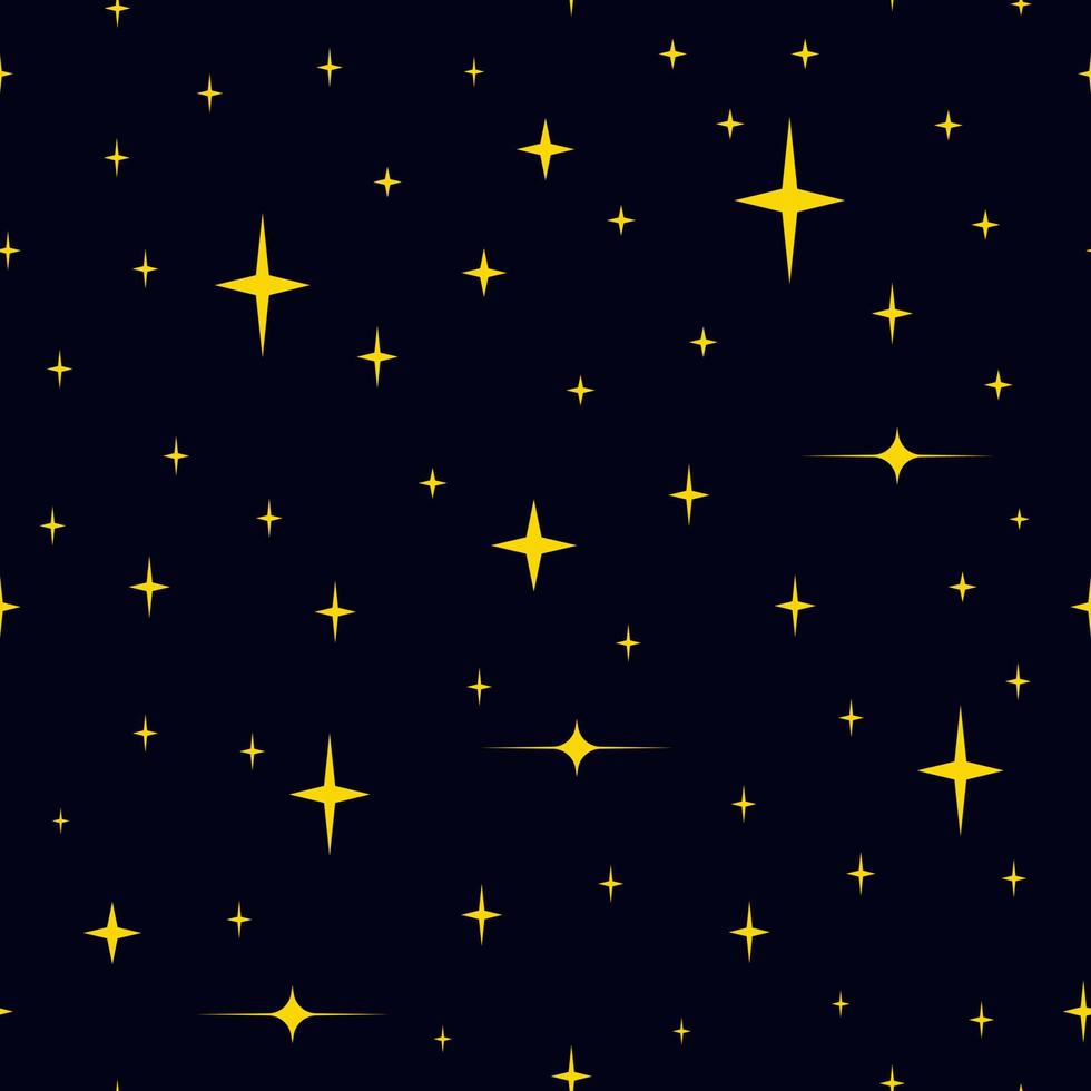 seamless pattern with stars, Illustration of sparkling stars on a dark blue background, perfect for book covers vector