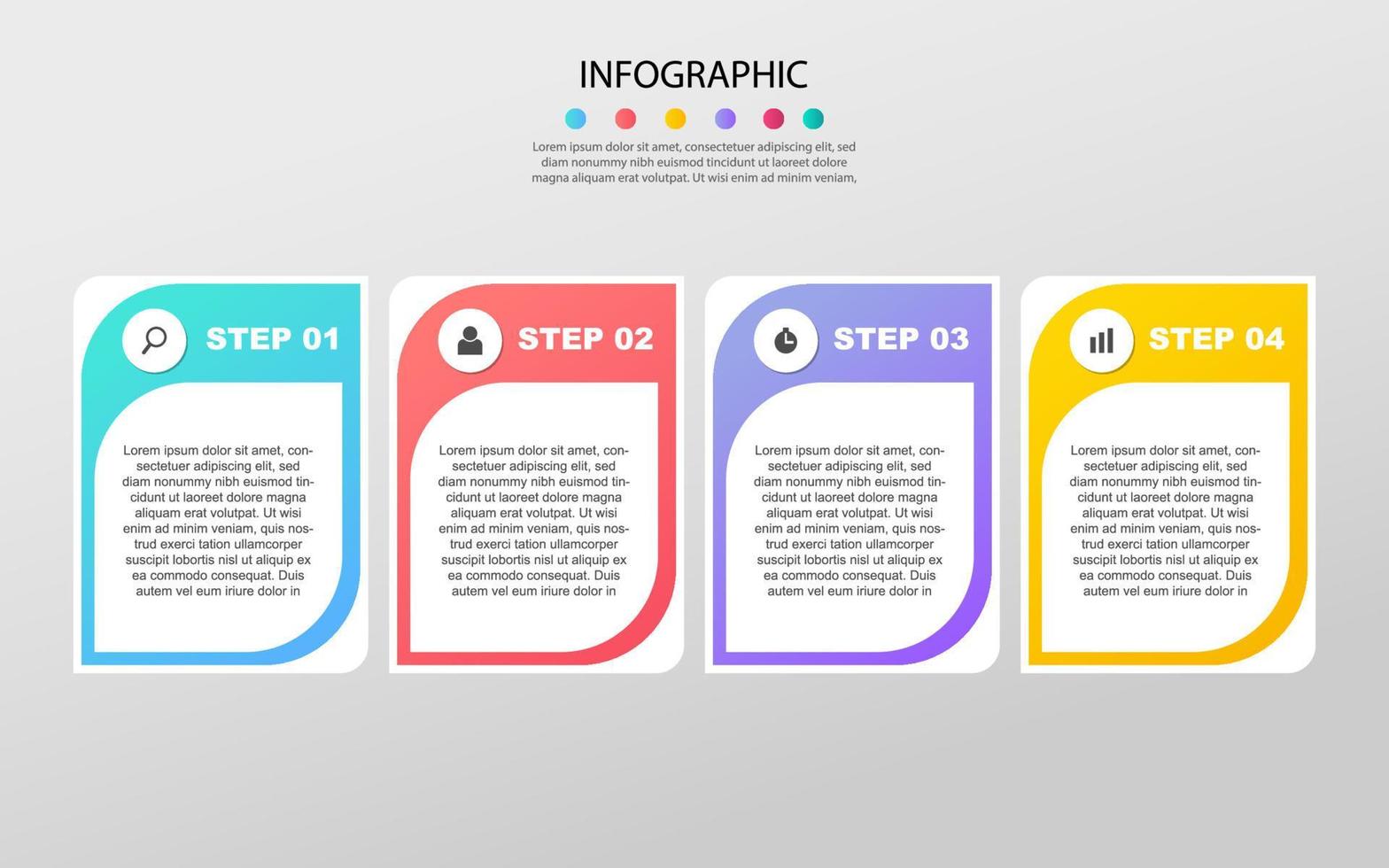 Vector Infographic design with icons. options or steps. process diagram, flow chart, info graph, Infographics for business concept, presentations banner, workflow layout.