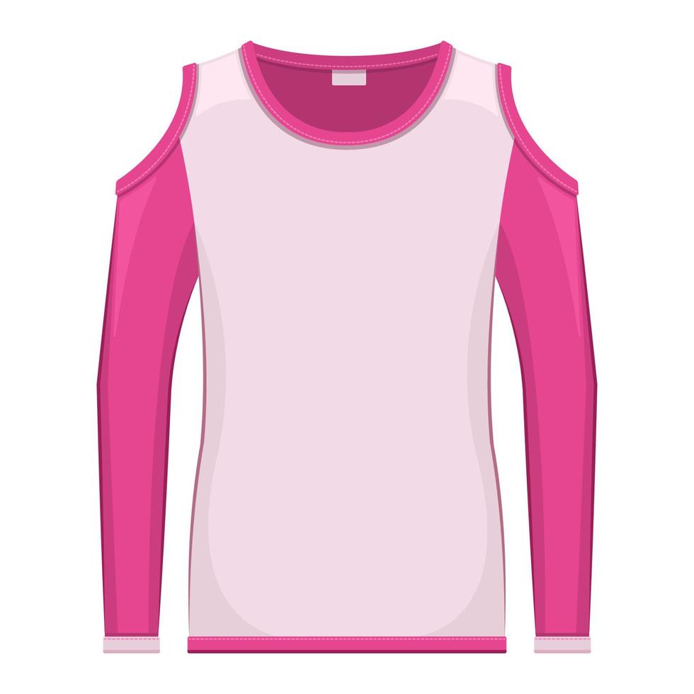 sport women sweatshirt mockup isolated vector
