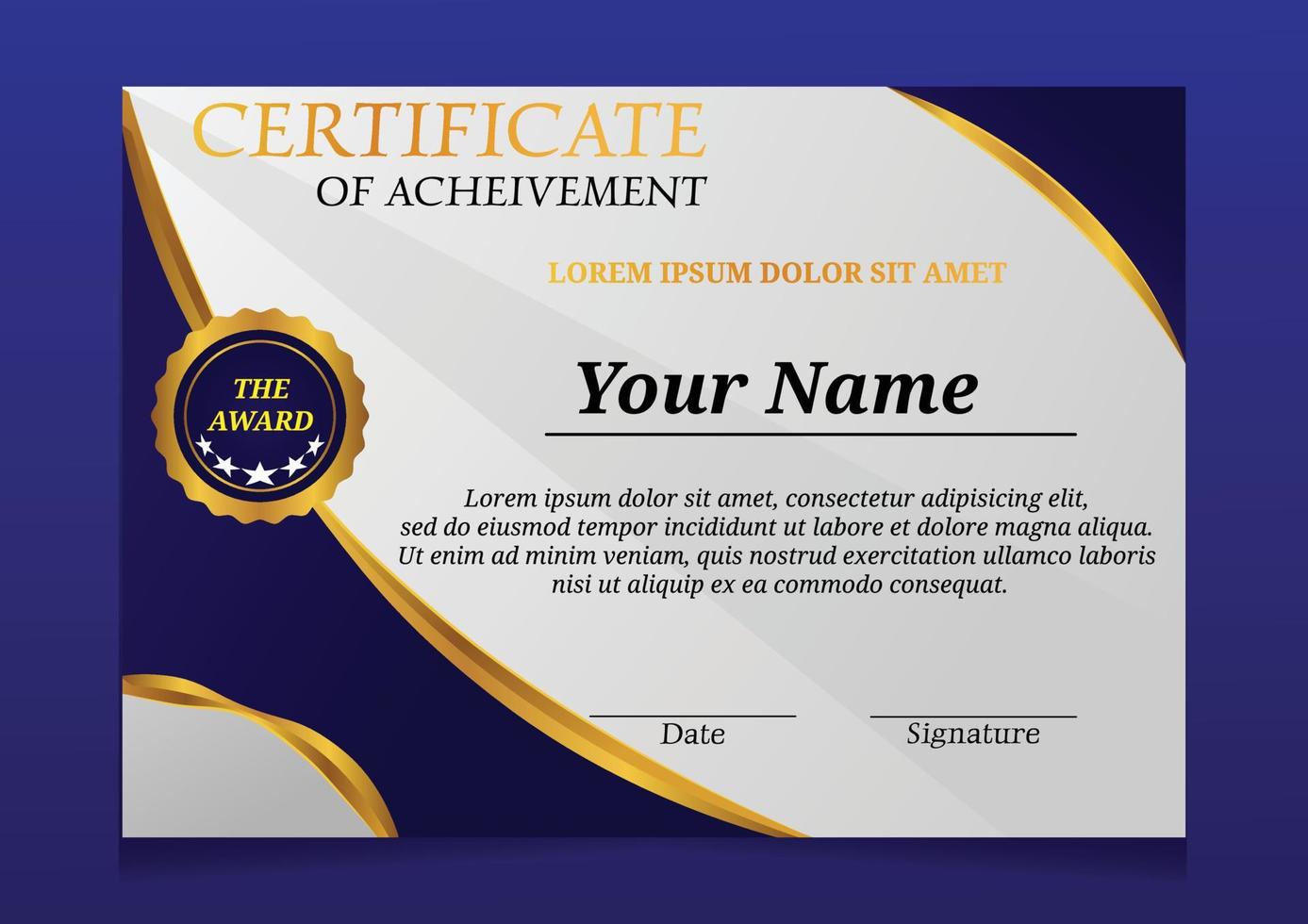 Certificate templates. Modern design diploma or gift certificate. Vector illustration.