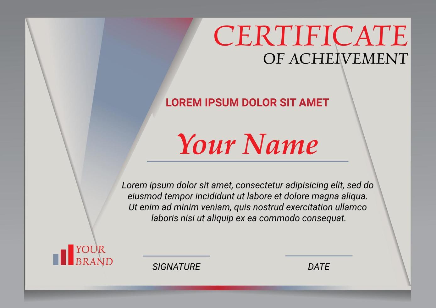 Certificate templates. Modern design diploma or gift certificate. Vector illustration.