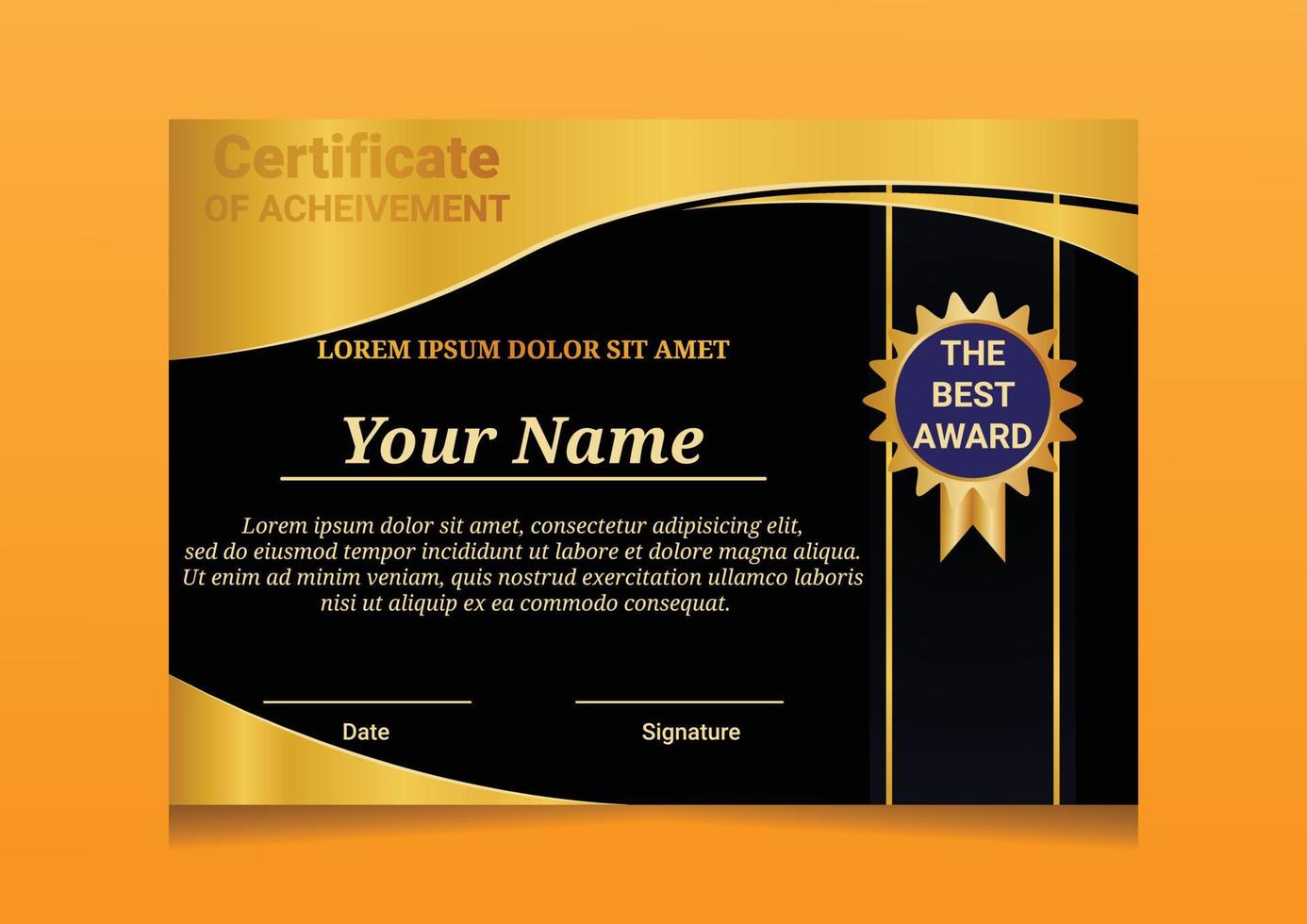 Certificate templates. Modern design diploma or gift certificate. Vector illustration.