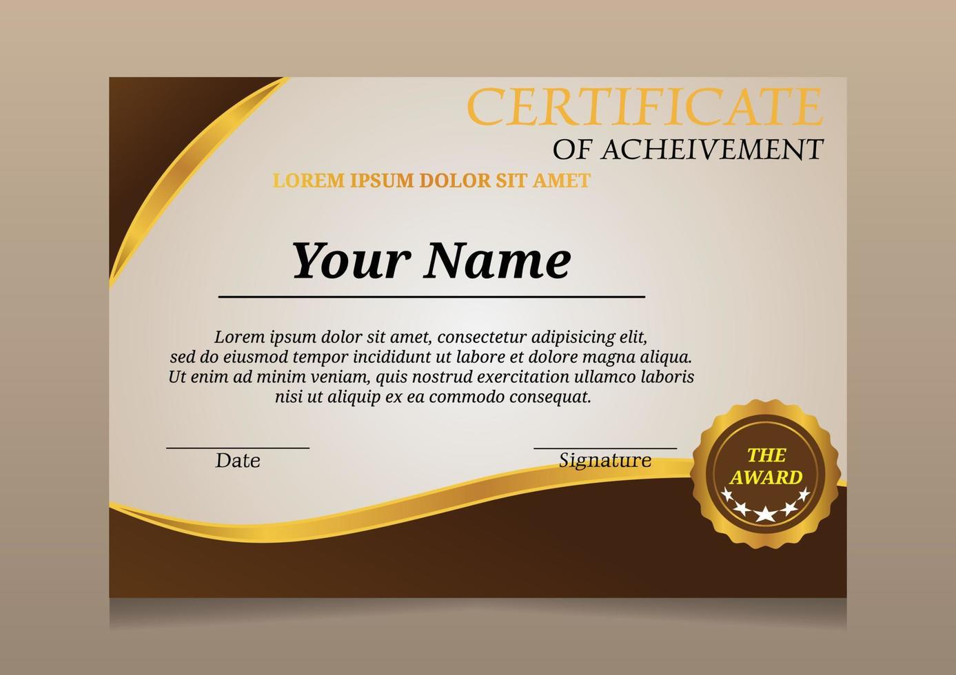 Certificate templates. Modern design diploma or gift certificate. Vector illustration.