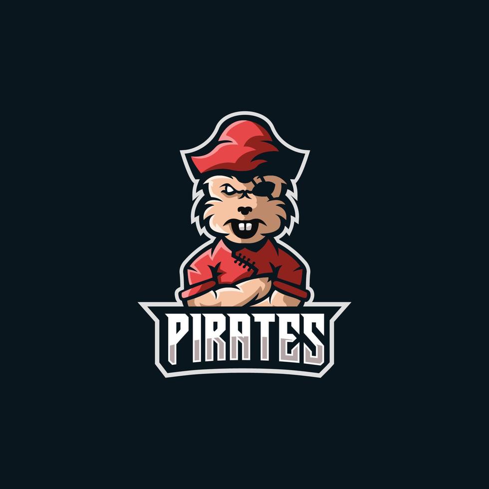 diseño de logotipo piratas epsport vector