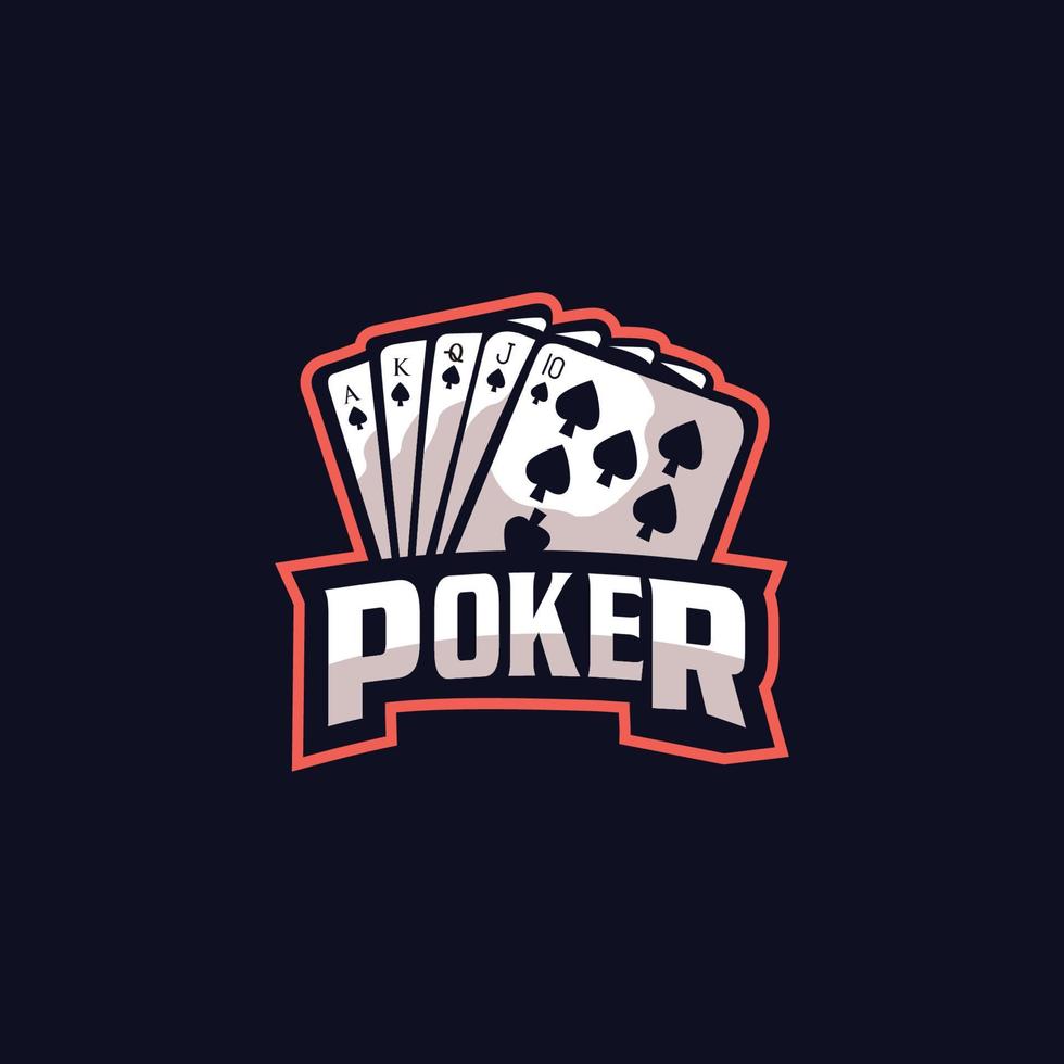Poker mascot esport logo design vector