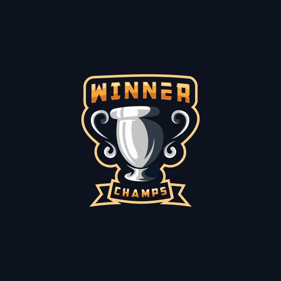 Trophy Logo Design vector