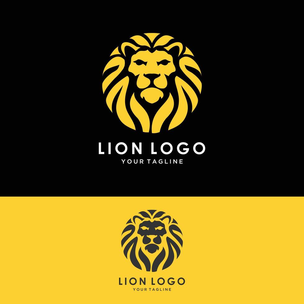 lion logo template vector