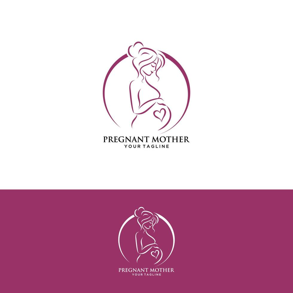 mujer embarazada, símbolo vectorial aislado vector